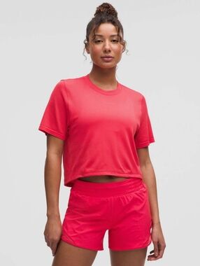 Lululemon Swiftly Cropped Oversized Tshirt 🚨Red Glow🚨 Size 10